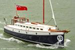 ID 14523 NGAIO - designed by Arch Logan and built in 1921, the 11m NGAIO comes alongside the steam tug WILLIAM C. DALDY just after to the 2026 Auckland Anniversary Day Regatta tug race.